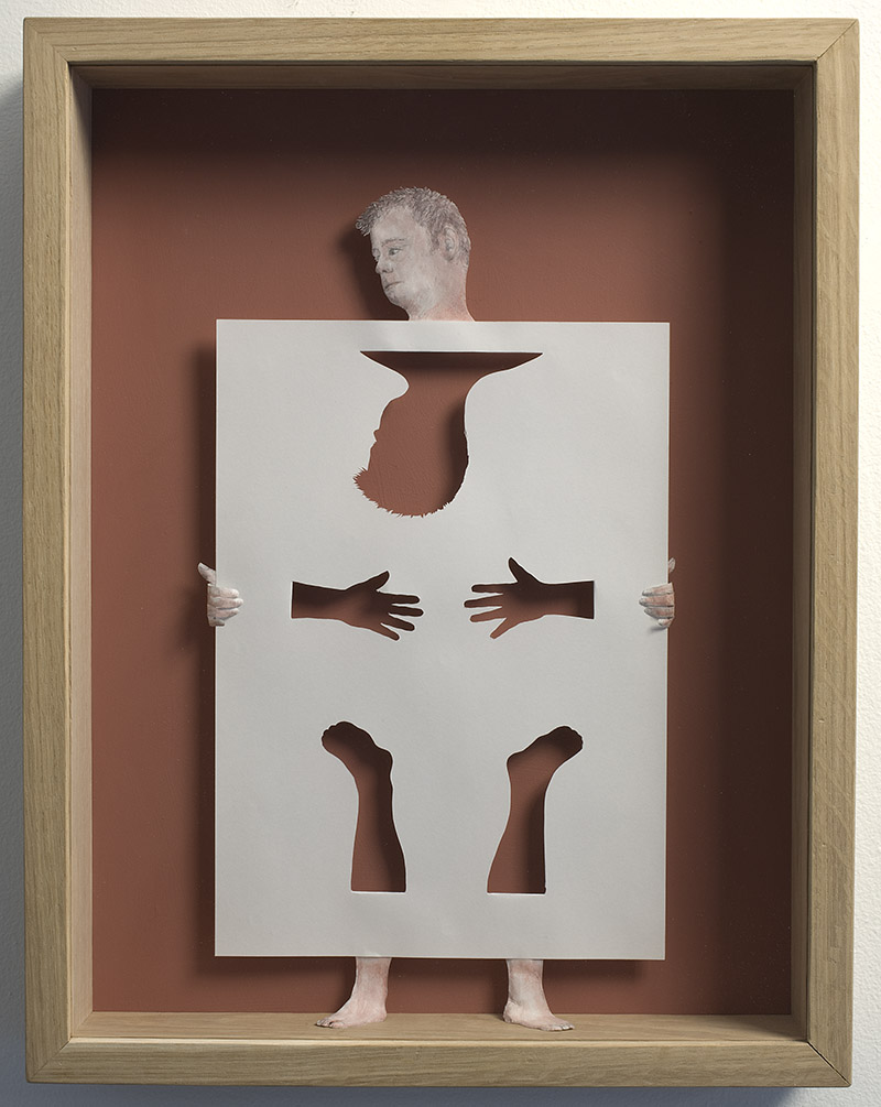 Acid free A4 115g paper, pencil and acrylic paint
47,5x37x7 cm