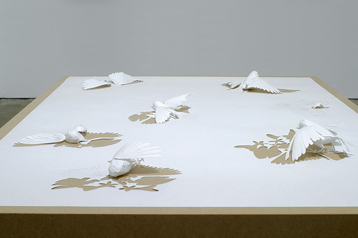 Acid-free 115 gsm paper and glue. 90 x 128 x 6 cm